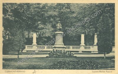 Carte postale ancienne Square Blaise Pascal — Clermont-Ferrand (Puy-de-Dôme)