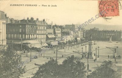 Carte postale ancienne Place de Jaude — Clermont-Ferrand (Puy-de-Dôme)