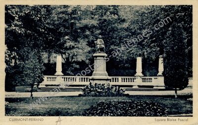 Carte postale ancienne Square Blaise Pascal — Clermont-Ferrand (Puy-de-Dôme)