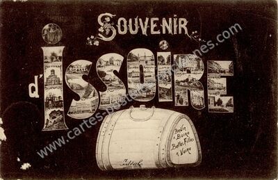 Carte postale ancienne Souvenir d'Issoire — Issoire (Puy-de-Dôme)
