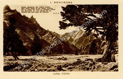 Carte postale ancienne Val d'Enfer — Mont-Dore (Puy-de-Dôme)