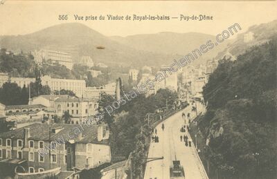 Carte postale ancienne Vue prise du Viaduc de Royat-les-bains — Royat (Puy-de-Dôme)