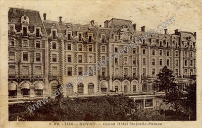 Carte postale ancienne Grand Hôtel Majestic-Palace — Royat (Puy-de-Dôme)