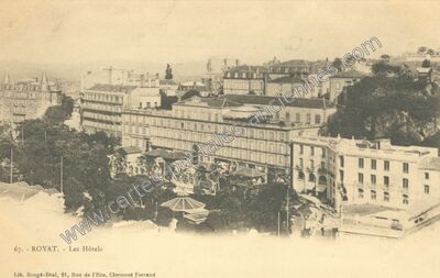 Carte postale ancienne Les Hôtels — Royat (Puy-de-Dôme)