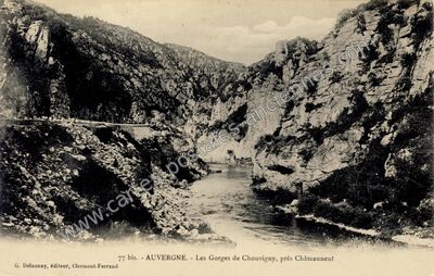 Carte postale ancienne Gorge de Chouvigny — Saint-Gal-sur-Sioule (Puy-de-Dôme)