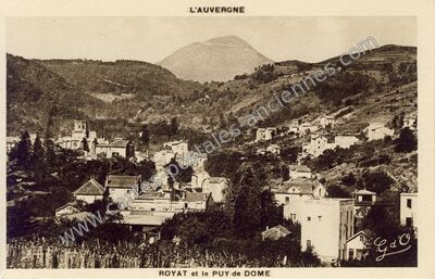 Carte postale ancienne Royat et le Puy de Dôme — Royat (Puy-de-Dôme)