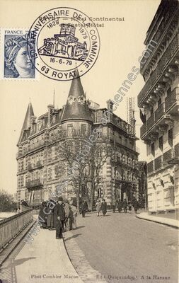 Carte postale ancienne L'Hôtel Continental — Royat (Puy-de-Dôme)