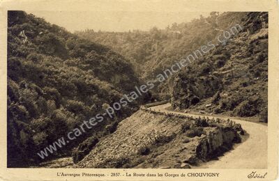 Carte postale ancienne Gorges de Chouvigny — Saint-Gal-sur-Sioule (Puy-de-Dôme)