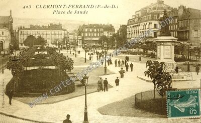 Carte postale ancienne Place de Jaude — Clermont-Ferrand (Puy-de-Dôme)