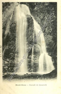 Carte postale ancienne Cascade de Queureilh — Mont-Dore (Puy-de-Dôme)