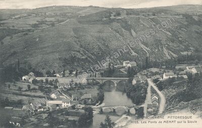 Carte postale ancienne Pont de Menat — Menat (Puy-de-Dôme)