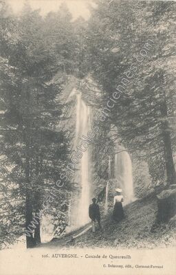 Carte postale ancienne Cascade de Queureuilh — Mont-Dore (Puy-de-Dôme)