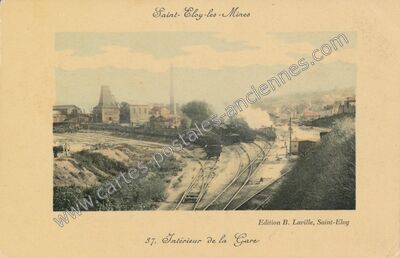 Carte postale ancienne Intérieur de la Gare — Saint-Éloy-les-Mines (Puy-de-Dôme)
