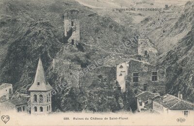Carte postale ancienne Chateau de St Floret — Saint-Floret (Puy-de-Dôme)