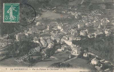 Carte postale ancienne Vue du Plateau de Charlanne — La Bourboule (Puy-de-Dôme)