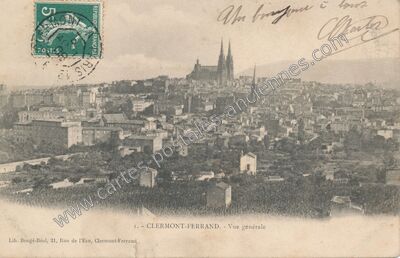 Carte postale ancienne Vue générale — Clermont-Ferrand (Puy-de-Dôme)