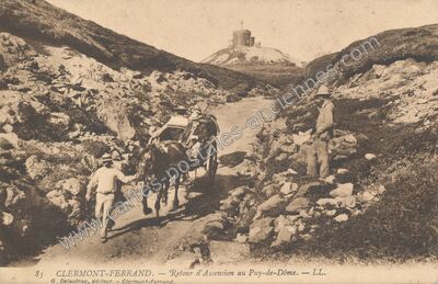Carte postale ancienne Retour d'Ascension au Puy-de-Dôme — Clermont-Ferrand (Puy-de-Dôme)