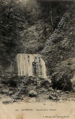 Carte postale ancienne Cascade de la Verniere — La Bourboule (Puy-de-Dôme)