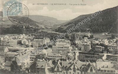 Carte postale ancienne Vue prise du Rocher — La Bourboule (Puy-de-Dôme)