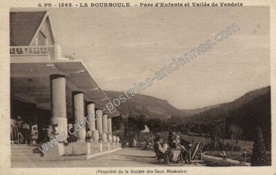 Carte postale ancienne Parc d'Enfants et Vallée de Vendeix — La Bourboule (Puy-de-Dôme)