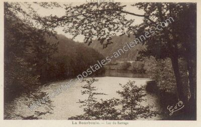 Carte postale ancienne Lac du Barrage — La Bourboule (Puy-de-Dôme)