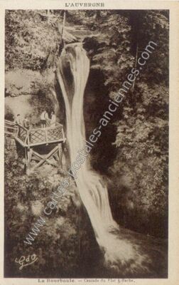 Carte postale ancienne Cascade du Plat à Barbe — La Bourboule (Puy-de-Dôme)