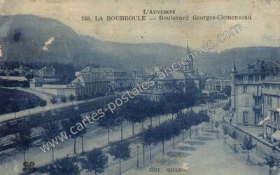 Carte postale ancienne Boulevard Georges-Clemenceau — La Bourboule (Puy-de-Dôme)