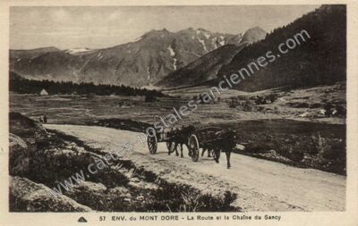 Carte postale ancienne Route du Sancy — Chastreix (Puy-de-Dôme)