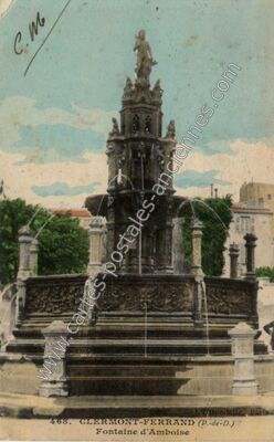Carte postale ancienne Fontaine d'Amboise — Clermont-Ferrand (Puy-de-Dôme)