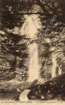 Carte postale ancienne Cascade de Queureilb — Mont-Dore (Puy-de-Dôme)