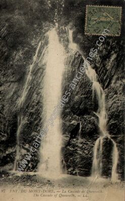 Carte postale ancienne Cascade de Queureilh — Mont-Dore (Puy-de-Dôme)