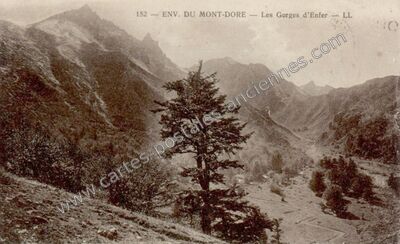 Carte postale ancienne Gorges d'Enfer — Mont-Dore (Puy-de-Dôme)