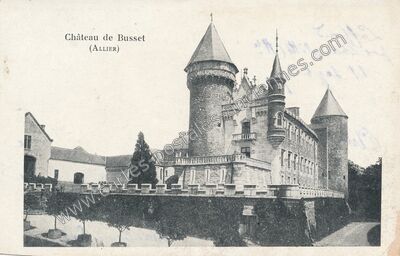 Carte postale ancienne Chateau de Busset — Busset (Allier)