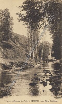 Carte postale ancienne Les Rives du Sichon — Cusset (Allier)