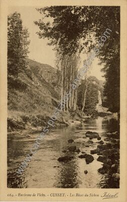 Carte postale ancienne Environs de Vichy. - Les Rives du Sichon Idéal — Cusset (Allier)