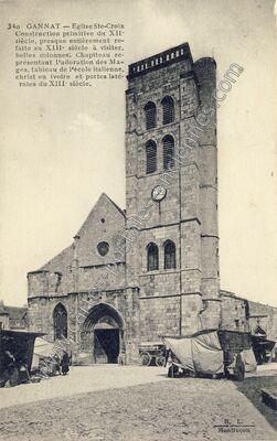 Carte postale ancienne Eglise Ste-Croix — Gannat (Allier)