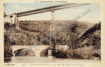 Carte postale ancienne Rouzat — Saint-Bonnet-de-Rochefort (Allier)
