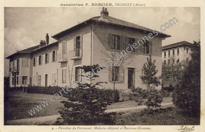 Carte postale ancienne Sanatorium de Tronget — Tronget (Allier)