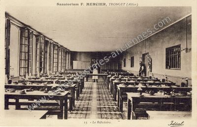 Carte postale ancienne Sanatorium de Tronget — Tronget (Allier)