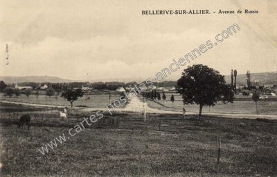 Carte postale ancienne Avenue de Russie — Bellerive-sur-Allier (Allier)