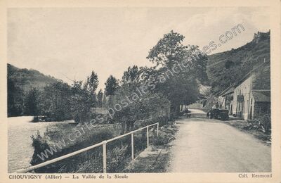Carte postale ancienne La Vallée de la Sioule — Chouvigny (Allier)