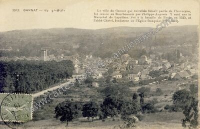 Carte postale ancienne Gannat — Gannat (Allier)