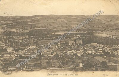 Carte postale ancienne Vue Générale — Ébreuil (Allier)