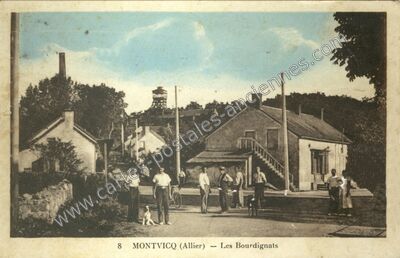 Carte postale ancienne Les Bourdignats — Montvicq (Allier)