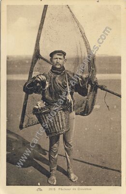 Carte postale ancienne Pecheur de Crevettes — Non Localisée (Pas-de-Calais)