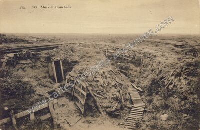 Carte postale ancienne Abris et Tranchees — Non Localisée (Pas-de-Calais)