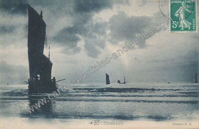 Carte postale ancienne Atterissage — Non Localisée (Pas-de-Calais)