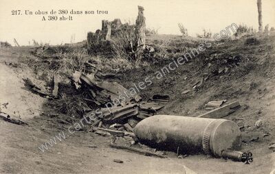 Carte postale ancienne un Obus — Non Localisée (Pas-de-Calais)