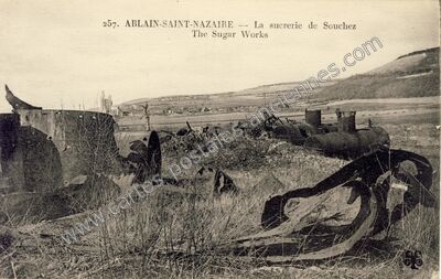 Carte postale ancienne La sucrerie de Souchez — Ablain-Saint-Nazaire (Pas-de-Calais)