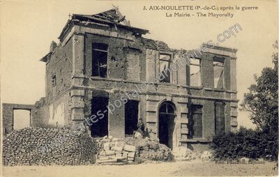 Carte postale ancienne La Mairie — Aix-Noulette (Pas-de-Calais)